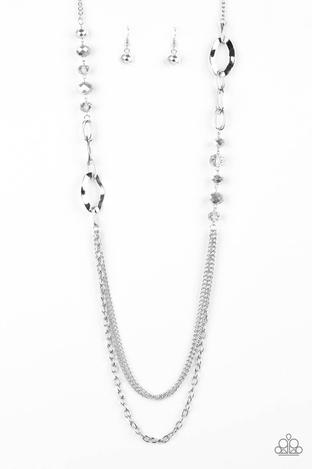 Modern Girl Glam - Silver Metallic Necklace - Paparazzi Accessories - GlaMarous Titi Jewels