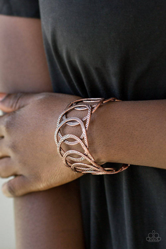 Circa de Contender - Copper Bracelet - Paparazzi Accessories - GlaMarous Titi Jewels