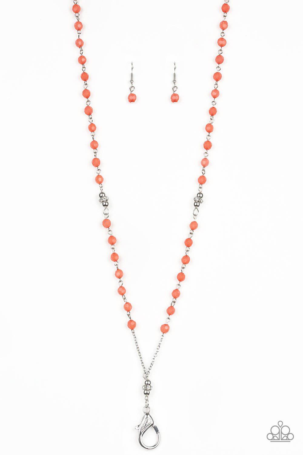 Tassel Takeover - Orange Lanyard - Paparazzi Accessories - GlaMarous Titi Jewels