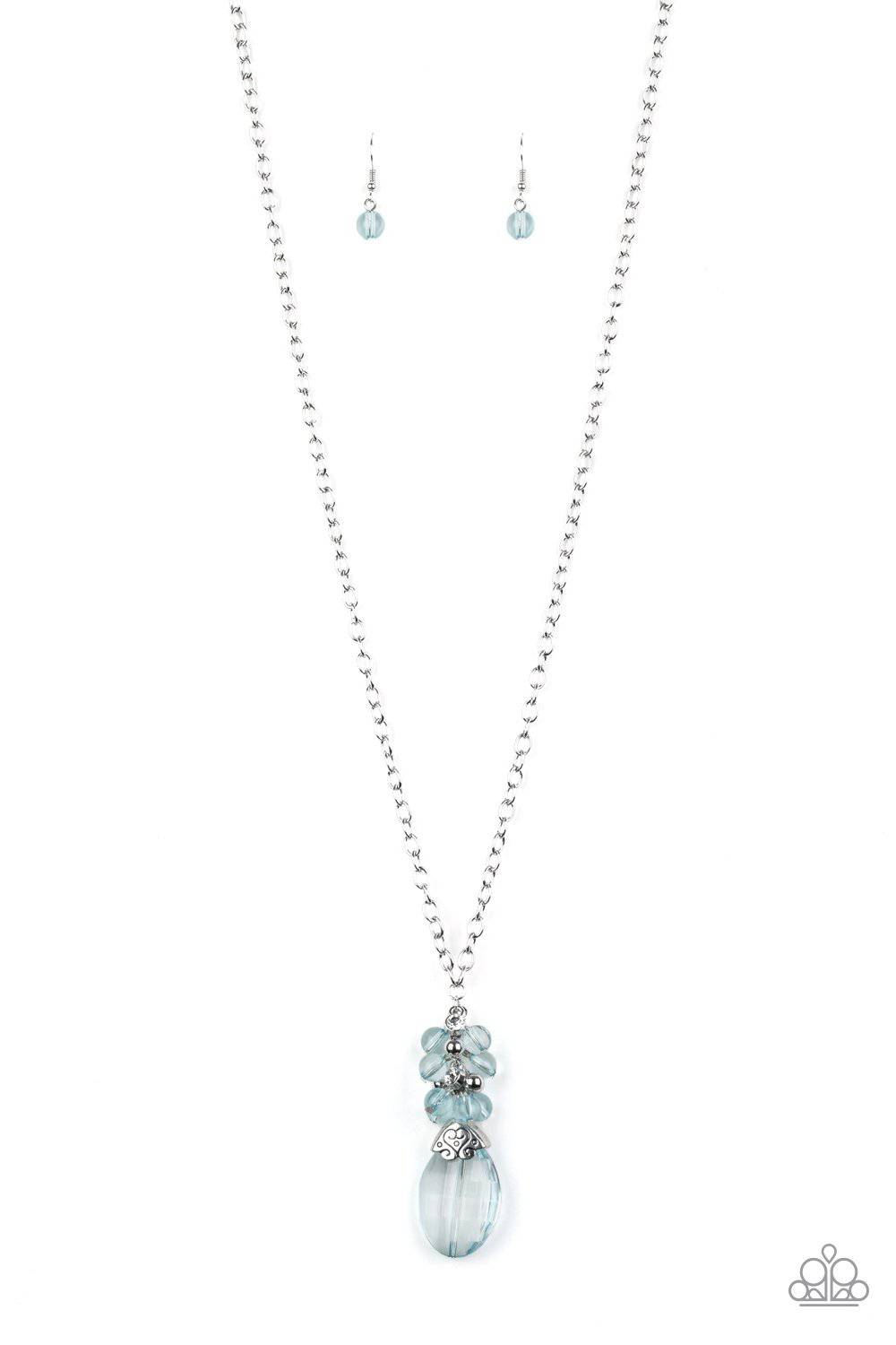 Crystal Cascade - Blue Paparazzi Accessories - GlaMarous Titi Jewels