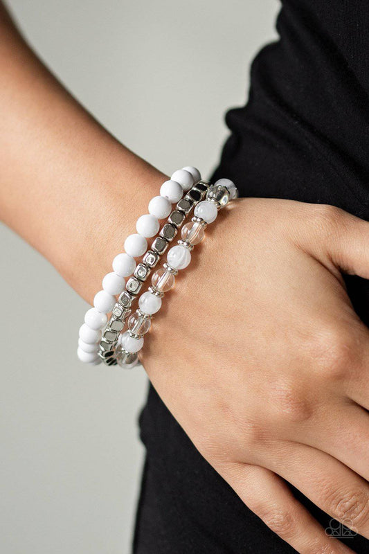 Globetrotter Glam - White Paparazzi Accessories - GlaMarous Titi Jewels
