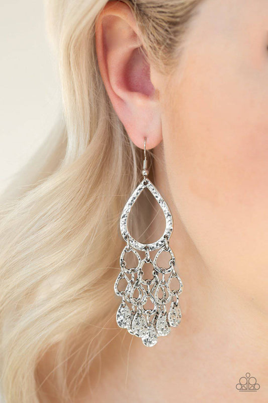 Teardrop Trinket - Silver Paparazzi Accessories - GlaMarous Titi Jewels