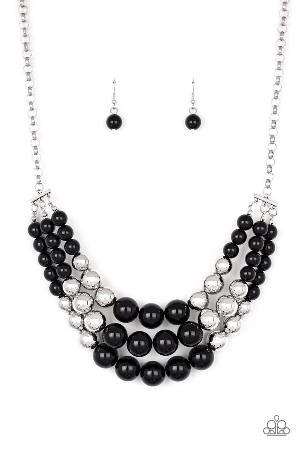 Dream Pop - Black & Silver Necklace -Paparazzi Accessories - GlaMarous Titi Jewels
