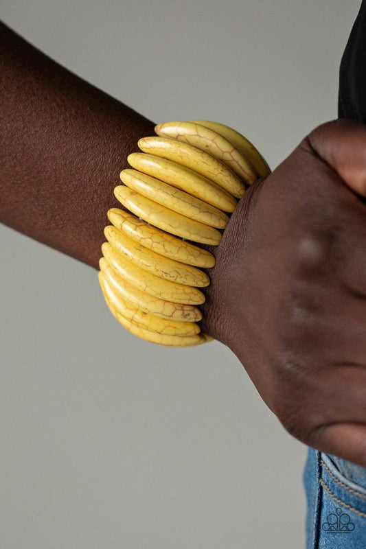 Naturally Nomad - Yellow-Paparazzi Accessories - GlaMarous Titi Jewels
