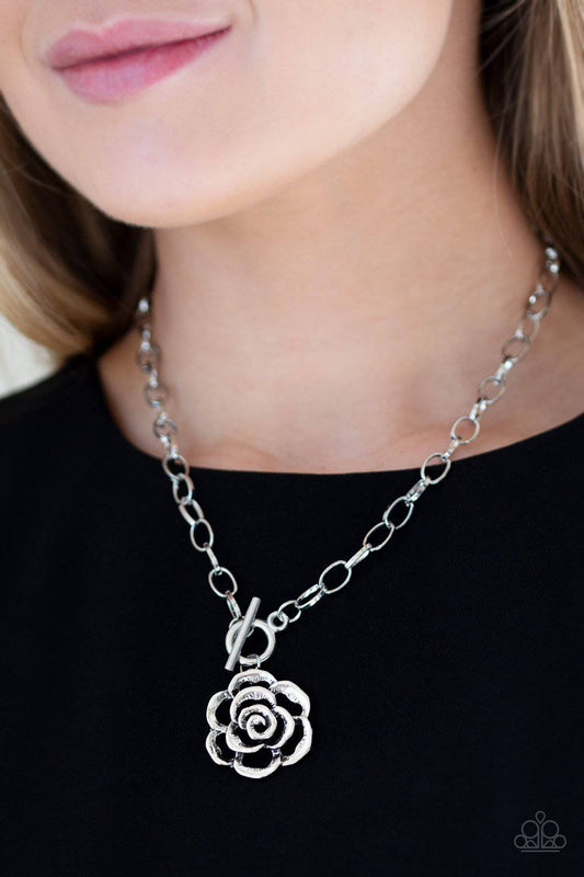 Beautifully In Bloom - Silver-Paparazzi Accessories - GlaMarous Titi Jewels