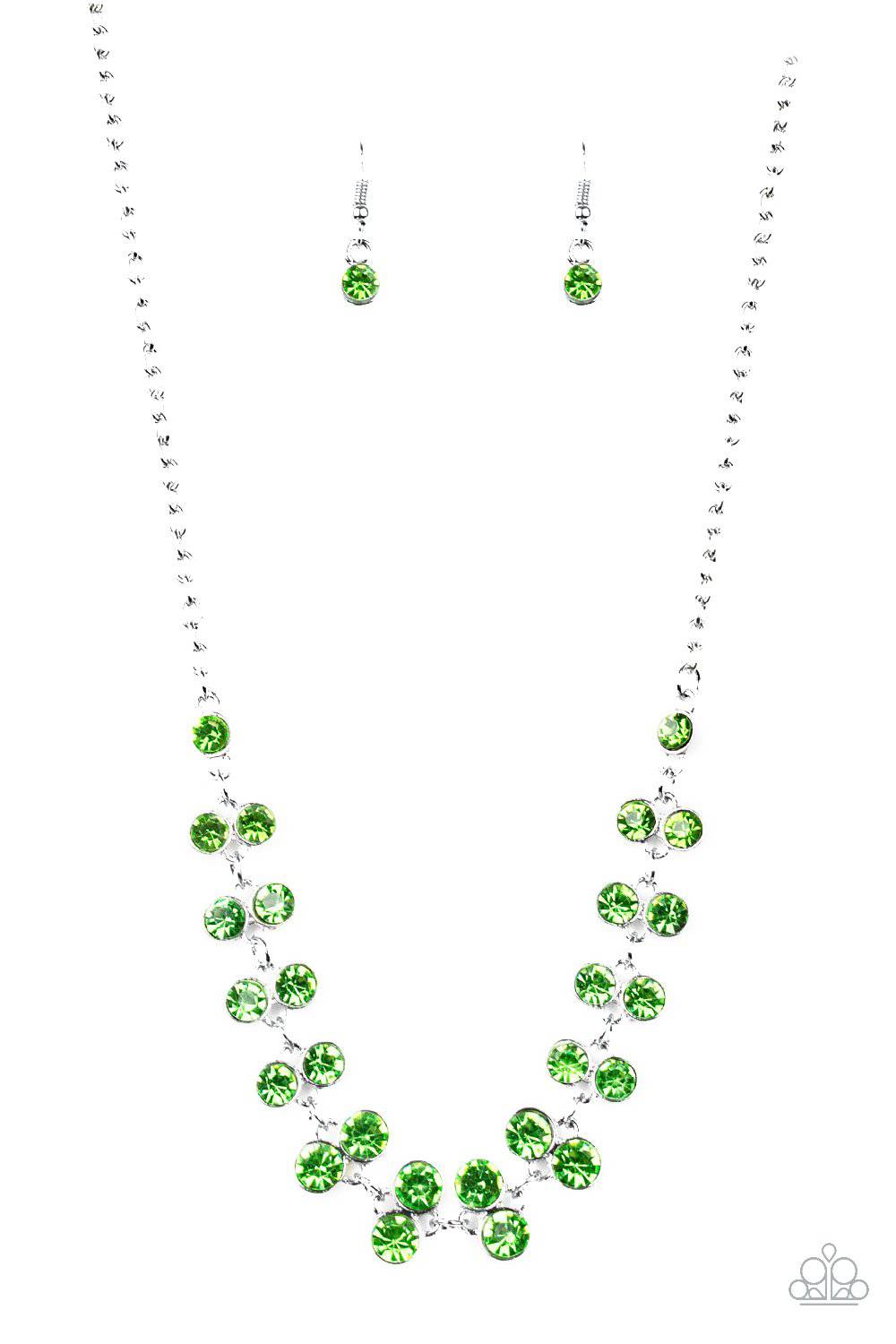 Super Starstruck - Green Rhinestone Necklace - Paparazzi Accessories - GlaMarous Titi Jewels