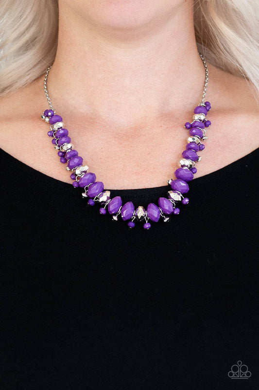 BRAGs To Riches - Purple Necklace-Paparazzi Accessories - GlaMarous Titi Jewels