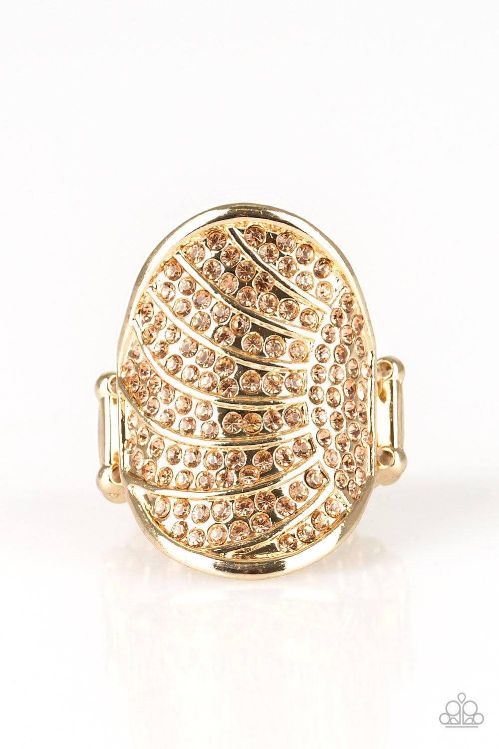 Dazzle Daze - Gold Ring - Paparazzi Accessories - GlaMarous Titi Jewels