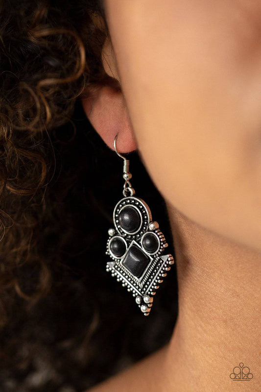 So Sonoran - Black Earrings - Paparazzi Accessories - GlaMarous Titi Jewels