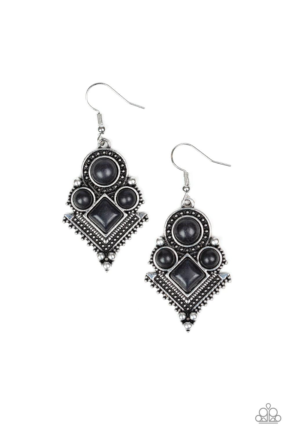 So Sonoran - Black Earrings - Paparazzi Accessories - GlaMarous Titi Jewels