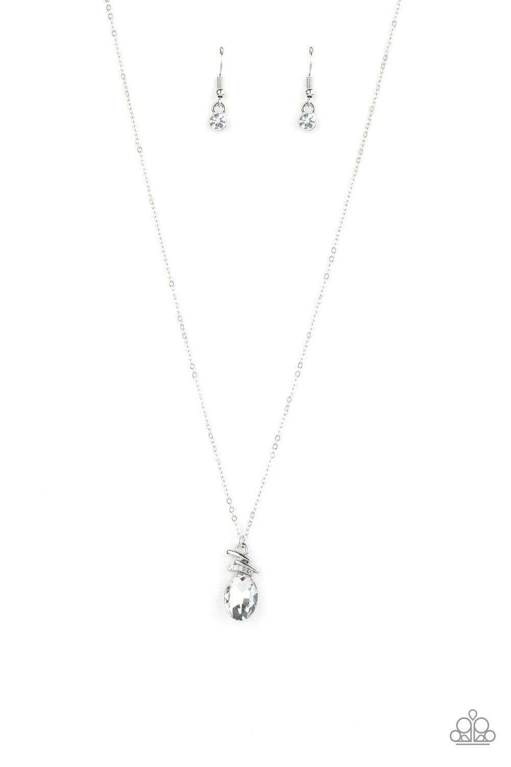 Diamonds For Days - White Rhinestone Necklace - Paparazzi Accessories - GlaMarous Titi Jewels