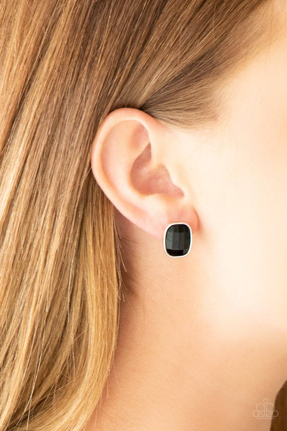 Incredibly Iconic - Black Gem Post Earrings - Paparazzi Accessories - GlaMarous Titi Jewels