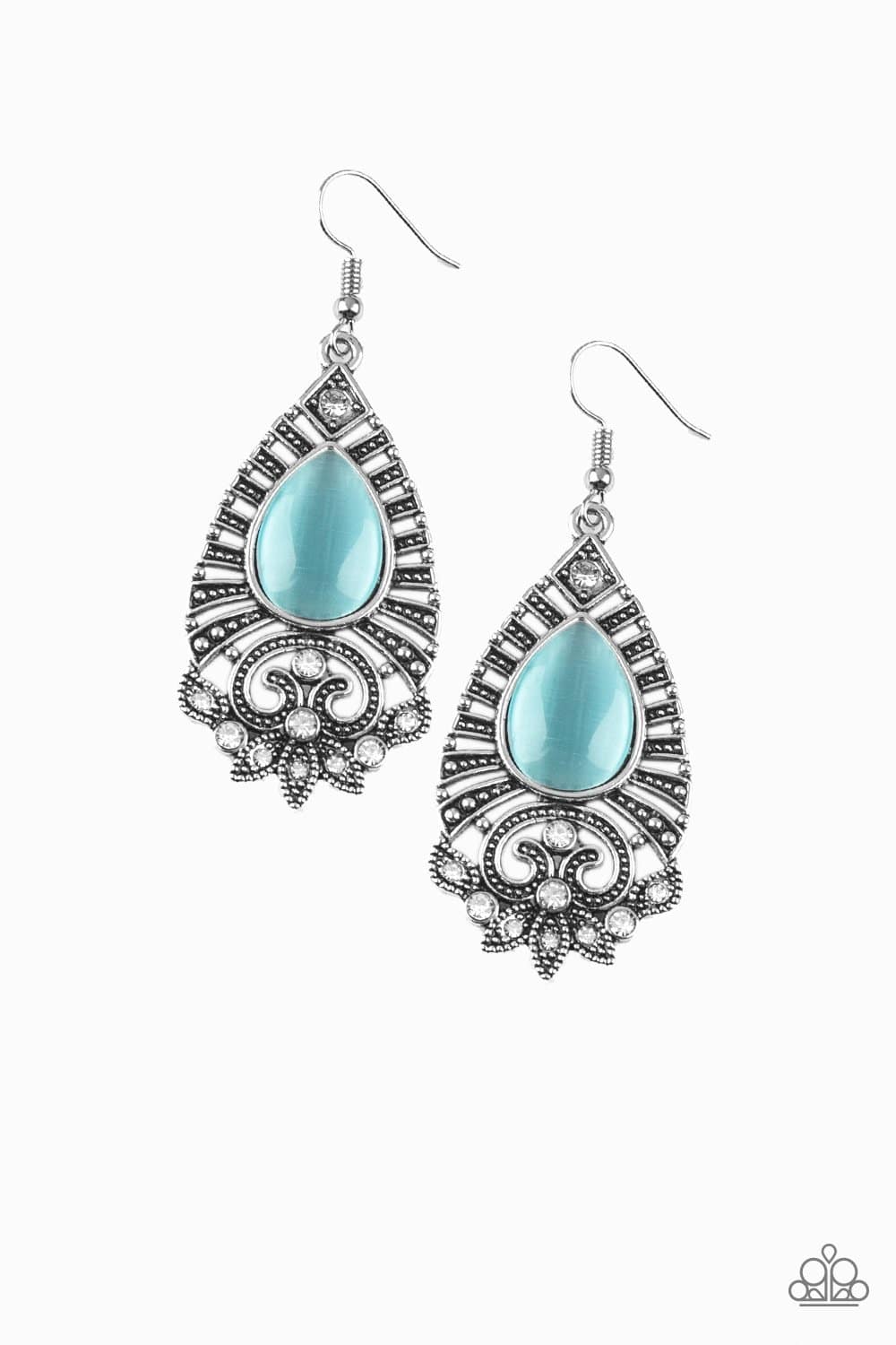 Majestically Malibu - Blue Moonstone Earrings - Paparazzi Accessories - GlaMarous Titi Jewels