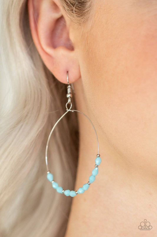 Prize Winning Sparkle - Blue Bead Earrings - Paparazzi Accessories - GlaMarous Titi Jewels