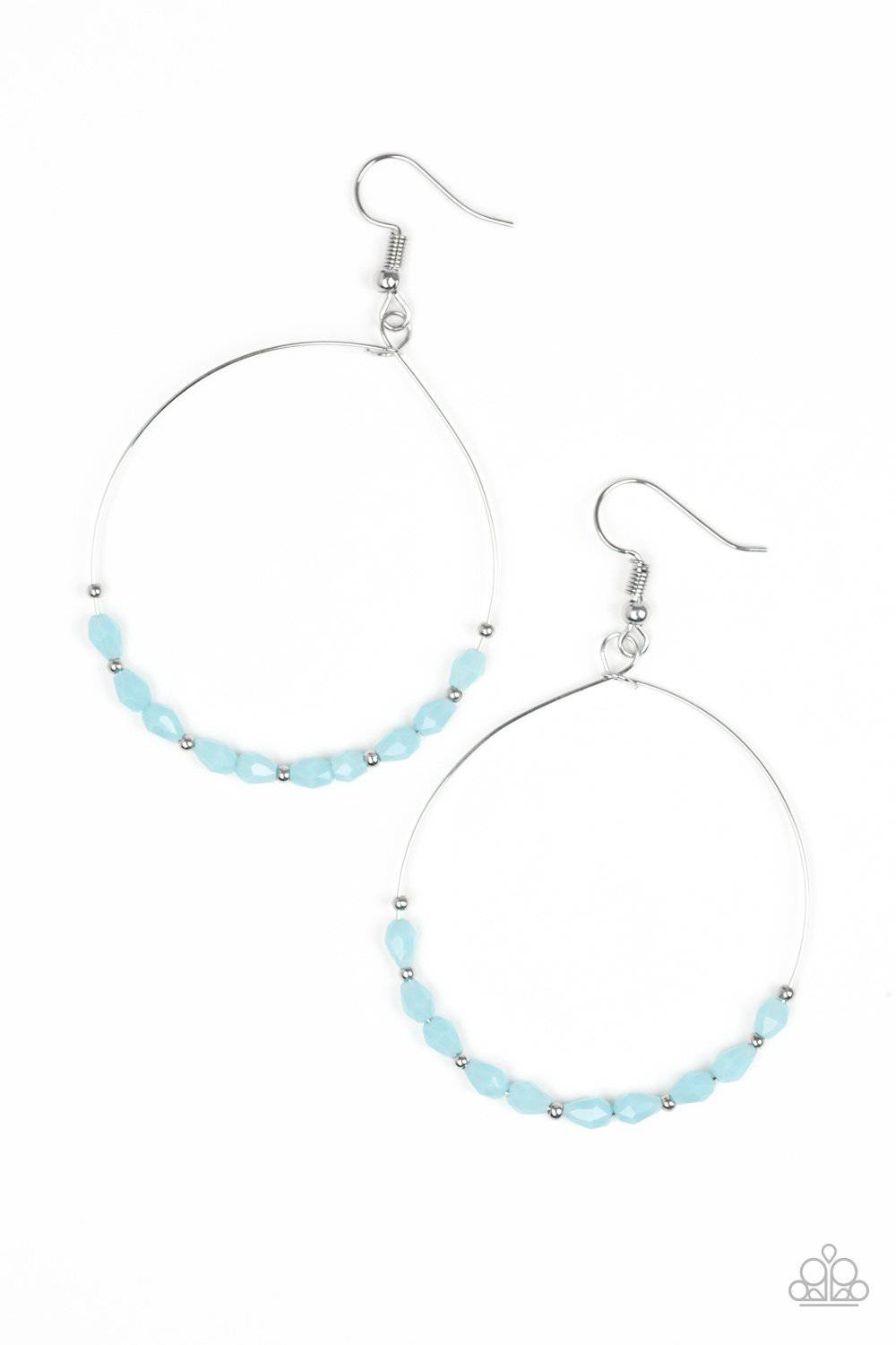 Prize Winning Sparkle - Blue Bead Earrings - Paparazzi Accessories - GlaMarous Titi Jewels