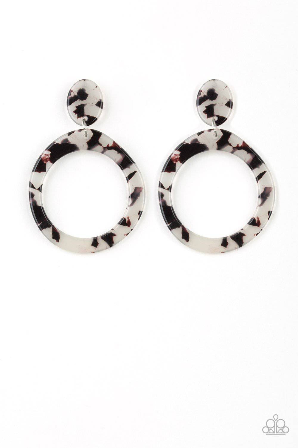 Fish Out Of Water - White Acrylic Earrings - Paparazzi Accessories - GlaMarous Titi Jewels