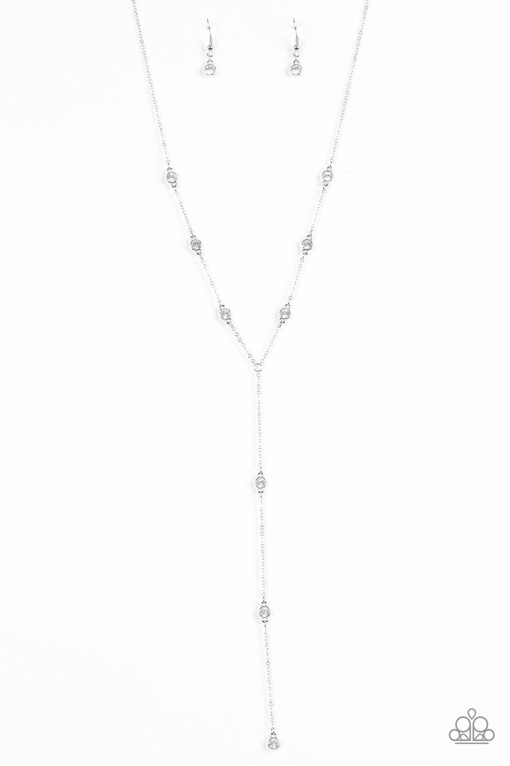 STARLIGHT The Way White Necklace - Paparazzi Accessories - GlaMarous Titi Jewels