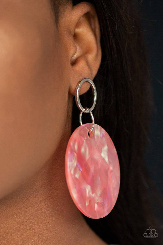 Beach Bliss - Orange Acrylic Earrings - Paparazzi Accessories - GlaMarous Titi Jewels