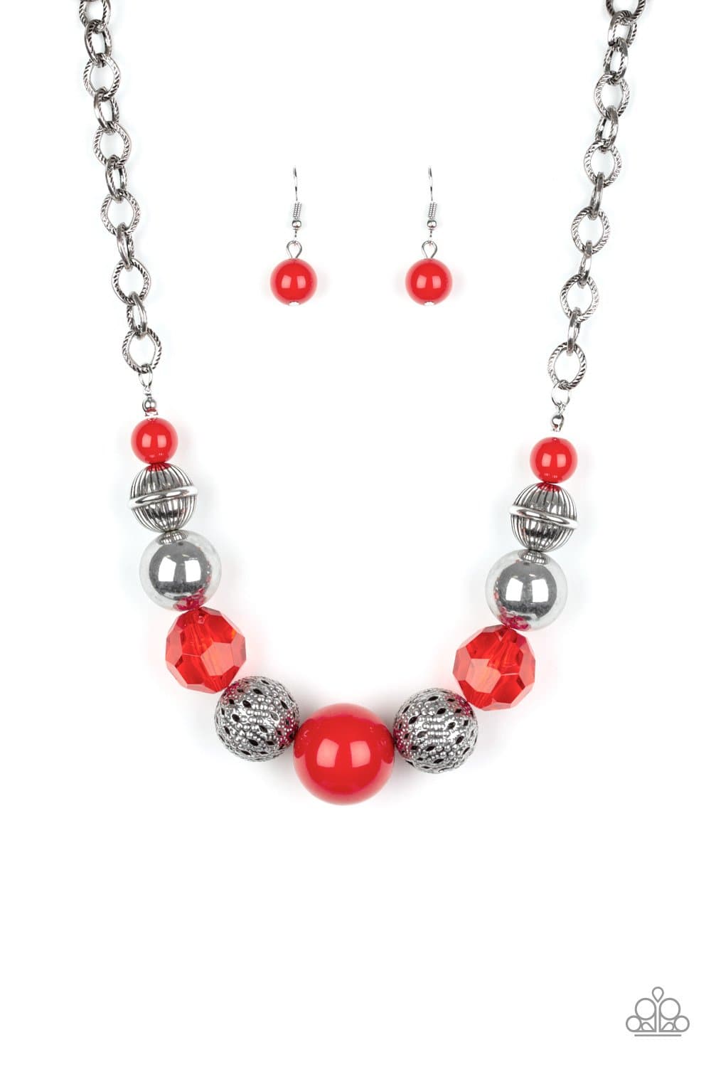 Sugar, Sugar - Red Bead Necklace - Paparazzi Accessories - GlaMarous Titi Jewels