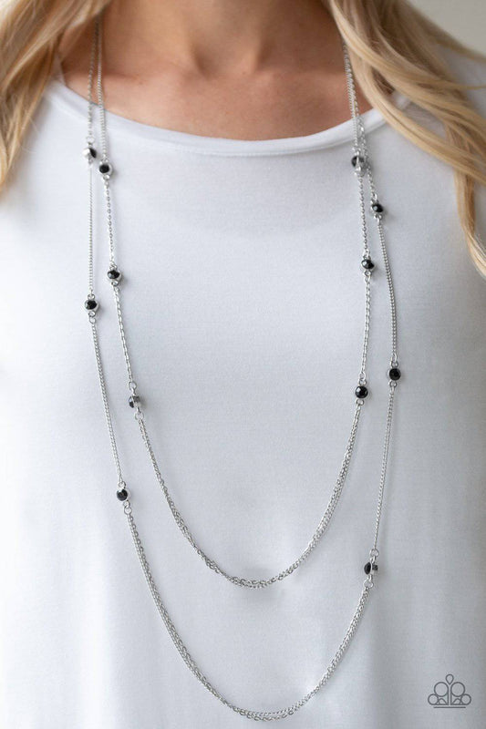 Sparkle Of The Day - Black Rhinestone Necklace - Paparazzi Accessories - GlaMarous Titi Jewels