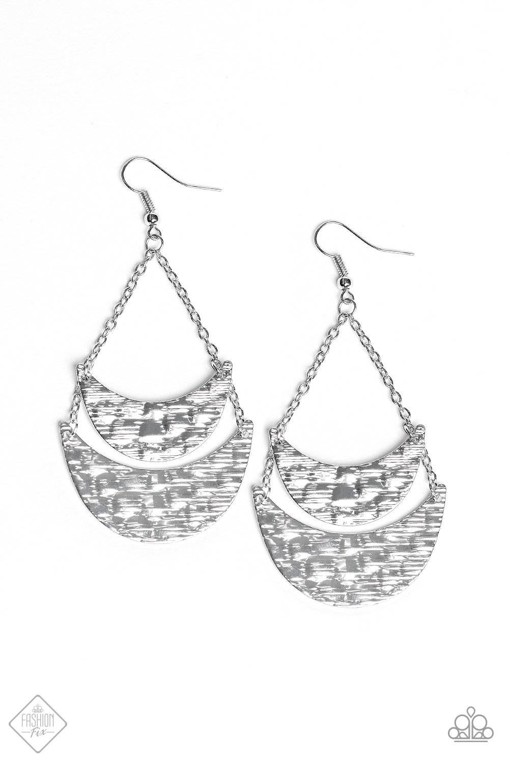 Moon Landings - Silver Earrings - Paparazzi Accessories - GlaMarous Titi Jewels