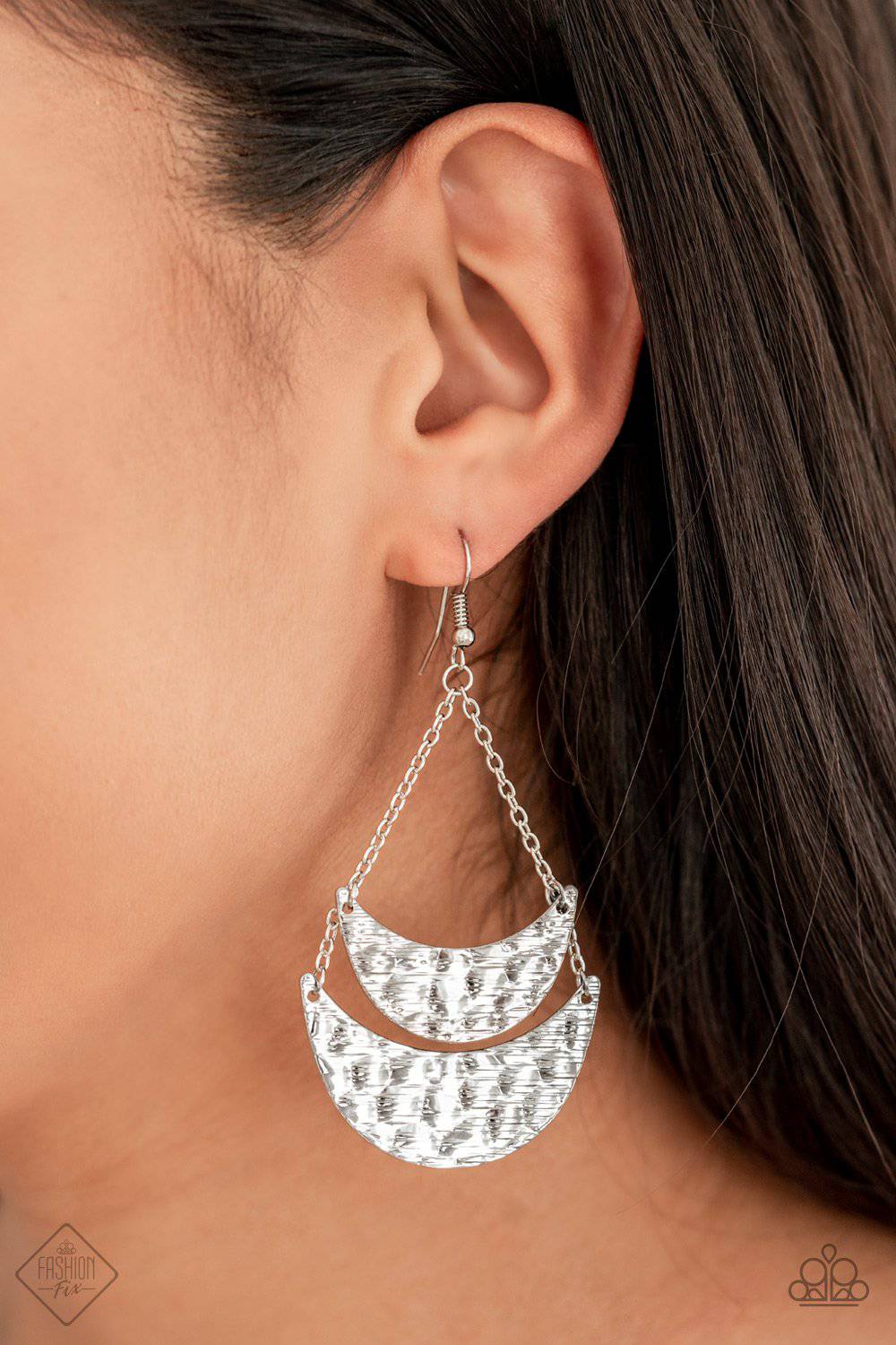 Moon Landings - Silver Earrings - Paparazzi Accessories - GlaMarous Titi Jewels
