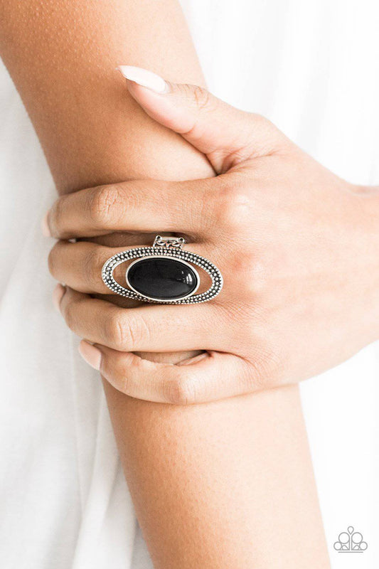 Western Royalty - Black Stone Ring - Paparazzi Accessories - GlaMarous Titi Jewels