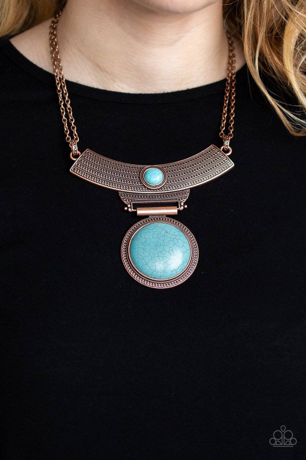 Lasting EMPRESS-ions - Copper Stone Necklace - Paparazzi Accessories - GlaMarous Titi Jewels