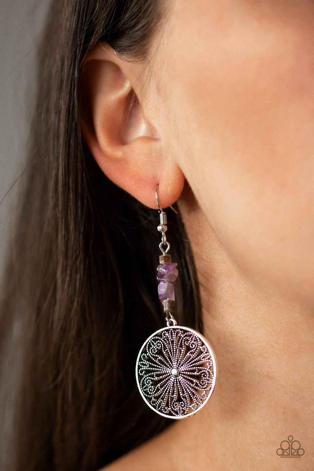 Adobe Dweller - Purple Earrings - Paparazzi Accessories - GlaMarous Titi Jewels