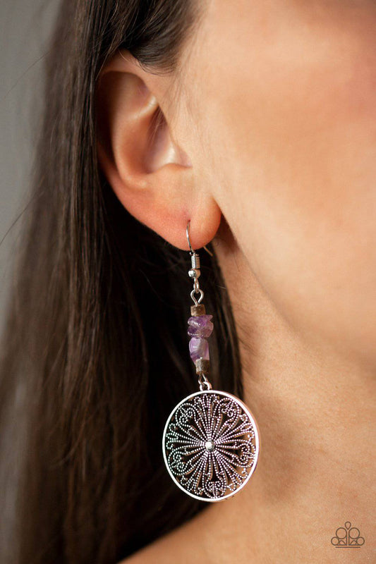 Adobe Dweller - Purple Earrings - Paparazzi Accessories - GlaMarous Titi Jewels