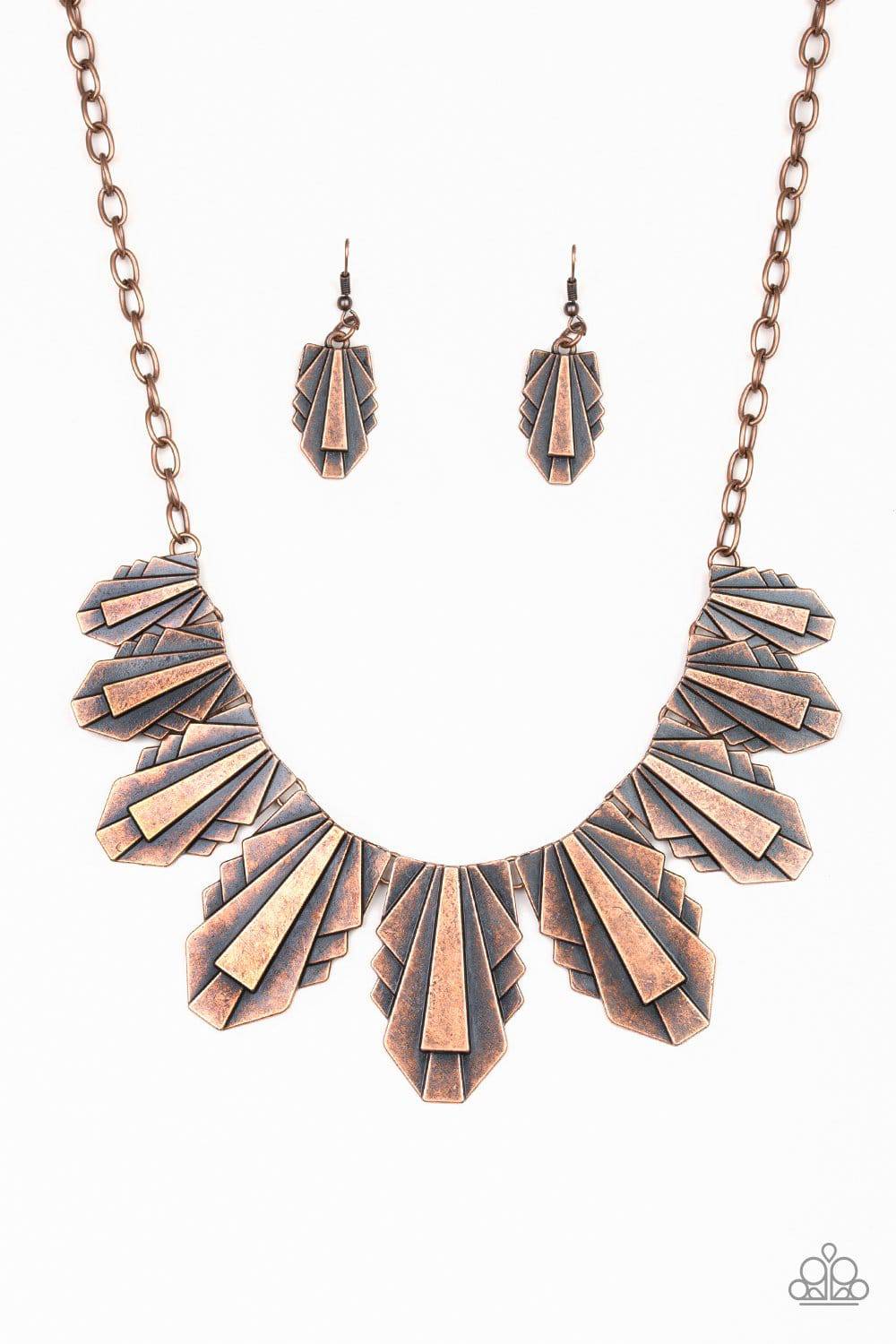 Cougar Cave - Copper Necklace - Paparazzi Accessories - GlaMarous Titi Jewels