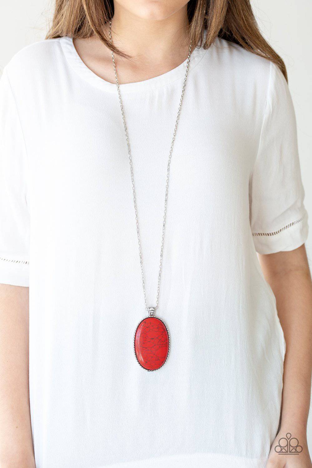 Stone Stampede - Red Necklace - Paparazzi Accessories - GlaMarous Titi Jewels