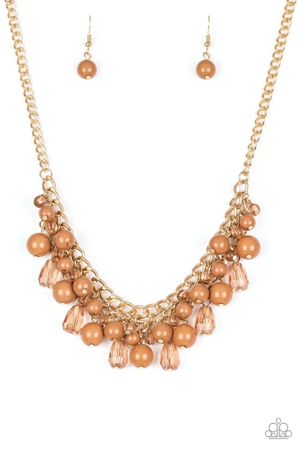 Tour de Trendsetter - Brown & Gold Necklace - Paparazzi Accessories - GlaMarous Titi Jewels