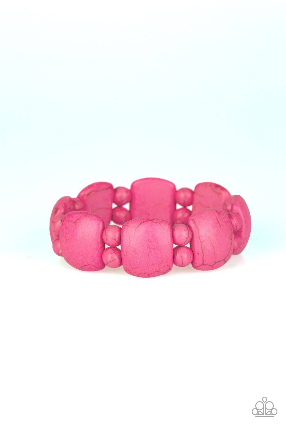 Dont Be So NOMADIC! - Pink Stretchy Bracelets - Paparazzi Accessories - GlaMarous Titi Jewels
