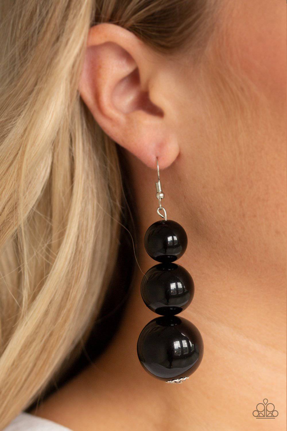 Material World - Black Earrings - Paparazzi Accessories - GlaMarous Titi Jewels