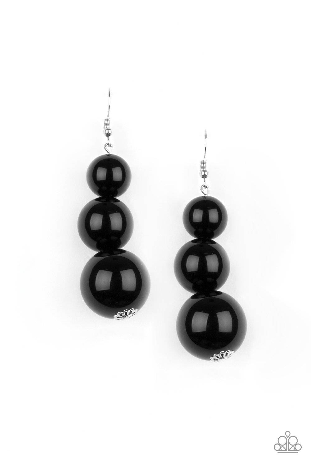 Material World - Black Earrings - Paparazzi Accessories - GlaMarous Titi Jewels