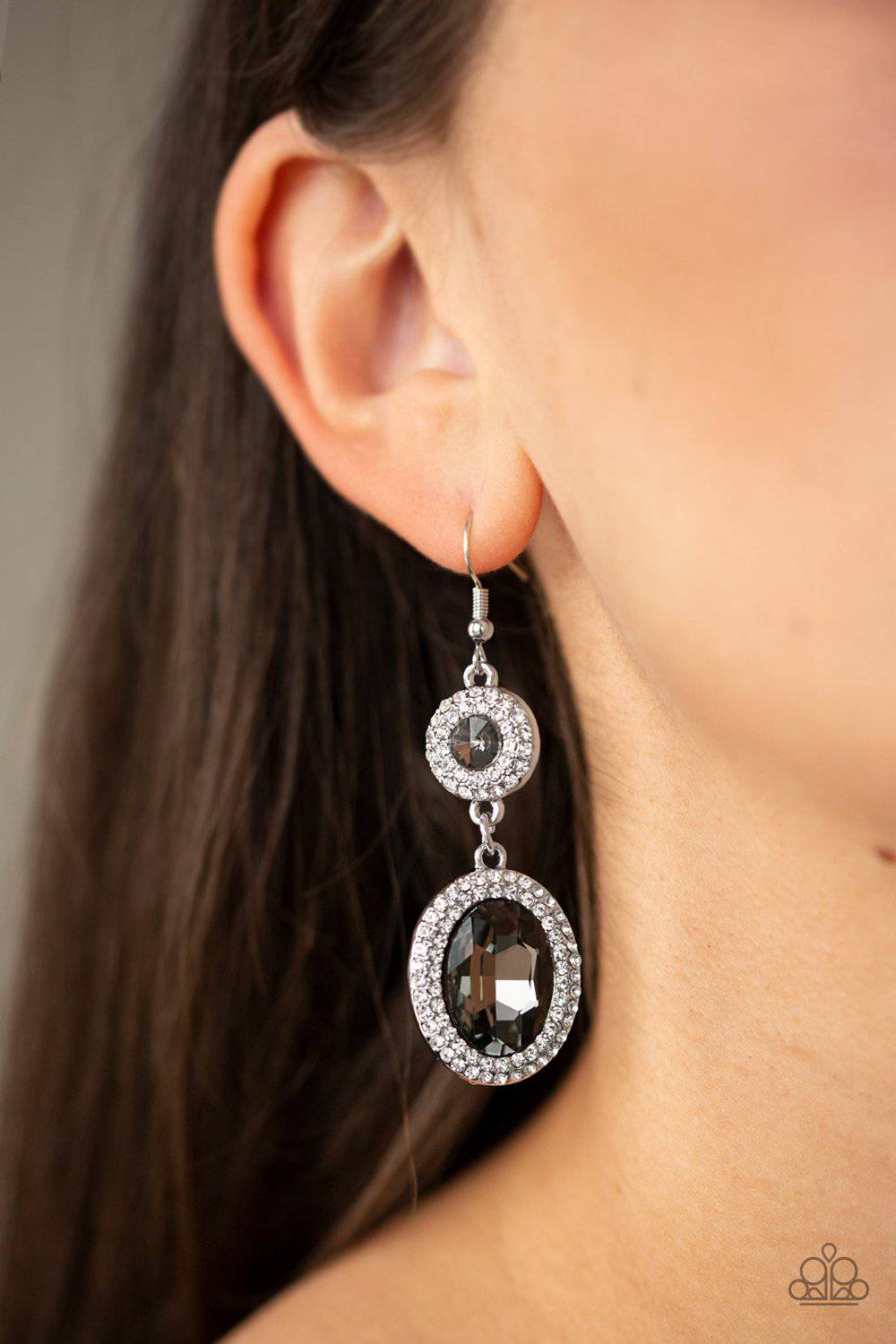 Let It BEDAZZLE - Silver Rhinestone Earrings - Paparazzi Accessories - GlaMarous Titi Jewels