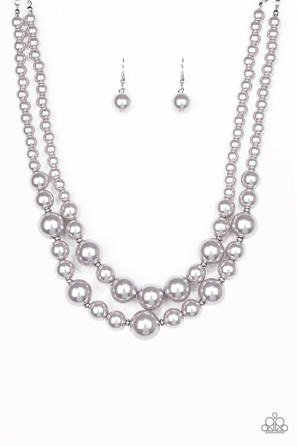 The More The Modest - Silver Pearl Necklace - Paparazzi Accessories - GlaMarous Titi Jewels