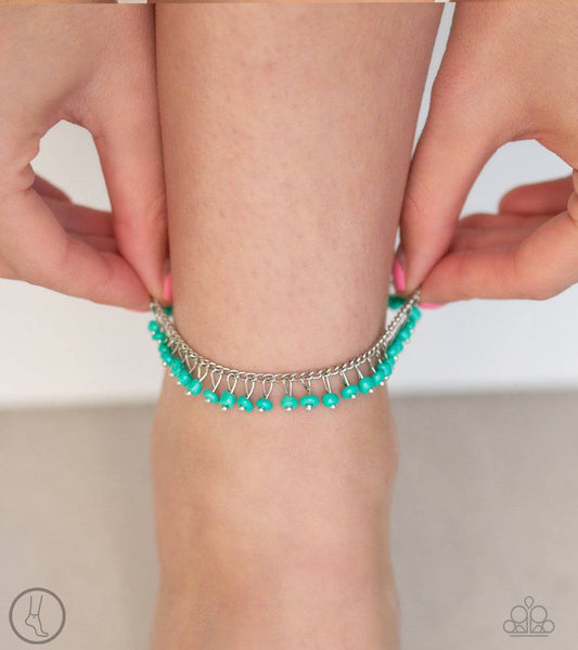 Mermaid Mix - Blue Anklet Bracelet - Paparazzi Accessories - GlaMarous Titi Jewels