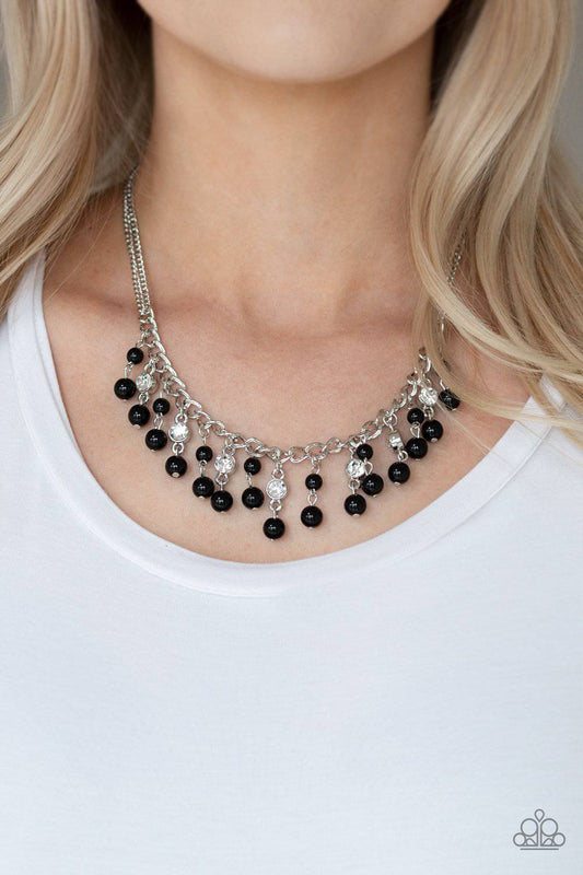 Regal Refinement - Black and Rhinestone Necklace - Paparazzi Accessories - GlaMarous Titi Jewels