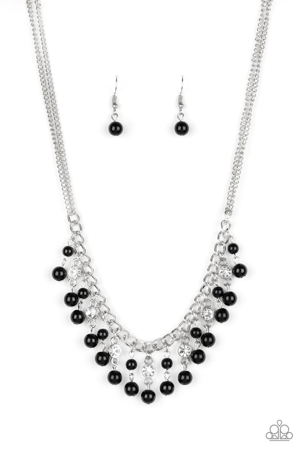 Regal Refinement - Black and Rhinestone Necklace - Paparazzi Accessories - GlaMarous Titi Jewels