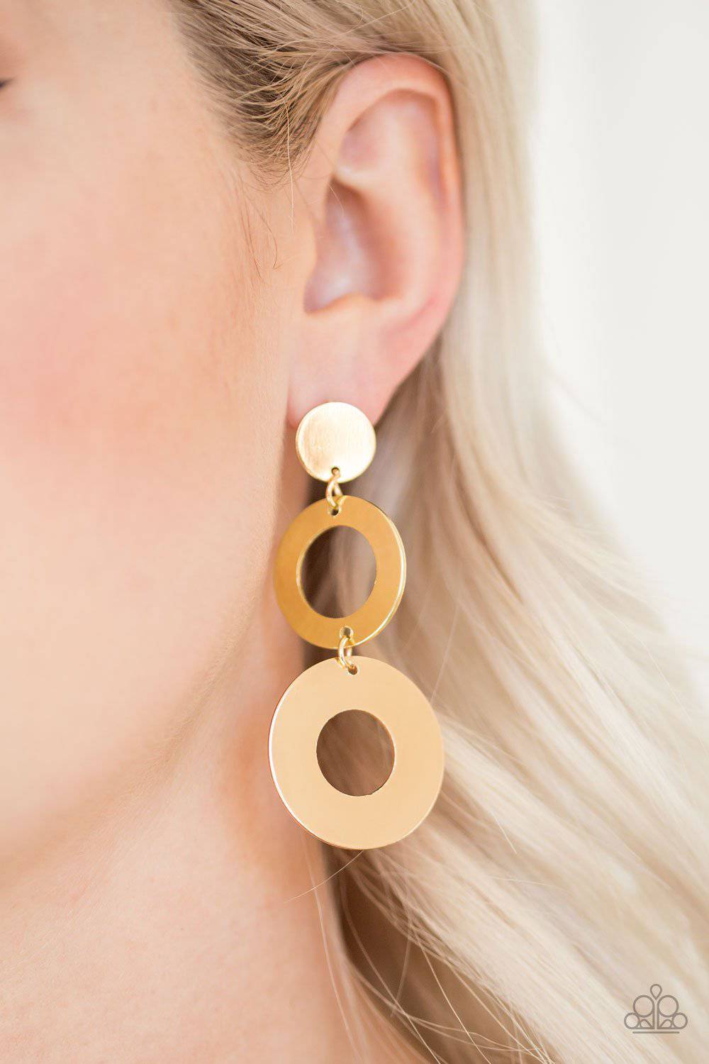 Pop Idol - Gold Earrings - Paparazzi Accessories - GlaMarous Titi Jewels