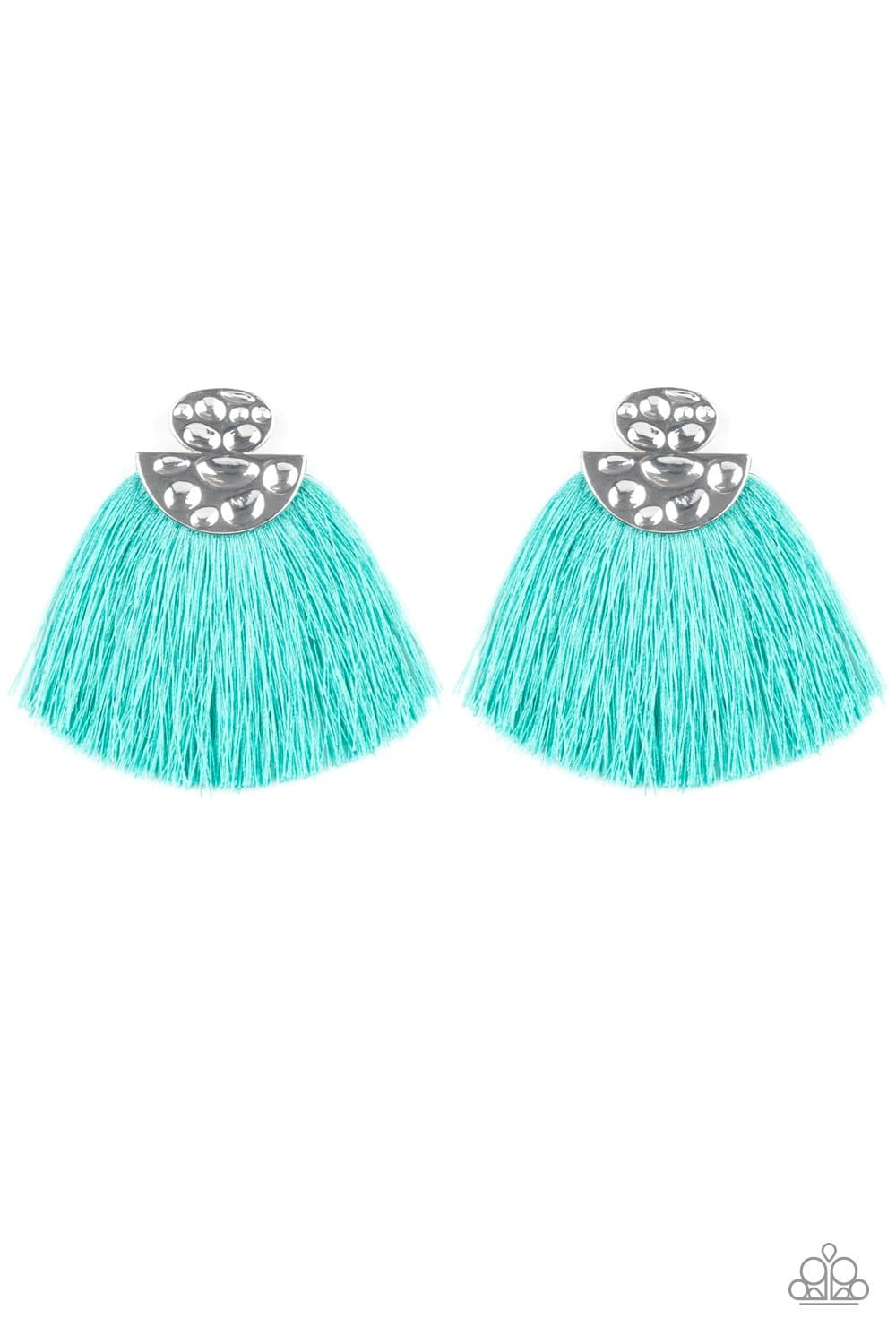 Make Some PLUME - Blue Fringe Earrings - Paparazzi Accessories - GlaMarous Titi Jewels