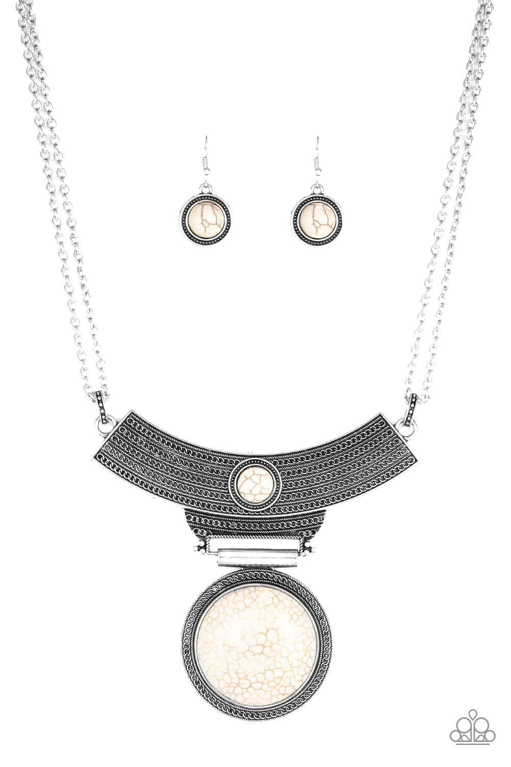 Lasting EMPRESS-ions - White Stone Necklace - Paparazzi Accessories - GlaMarous Titi Jewels