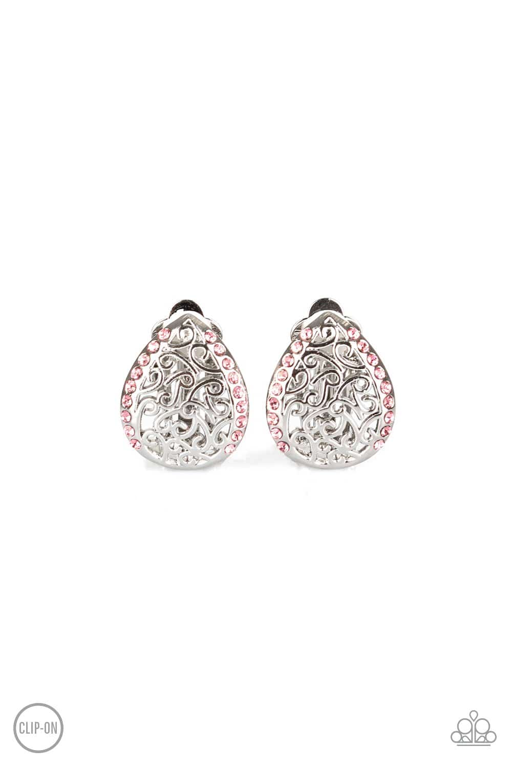 Garden Date Pink Clip-on Earrings - Paparazzi Accessories - GlaMarous Titi Jewels
