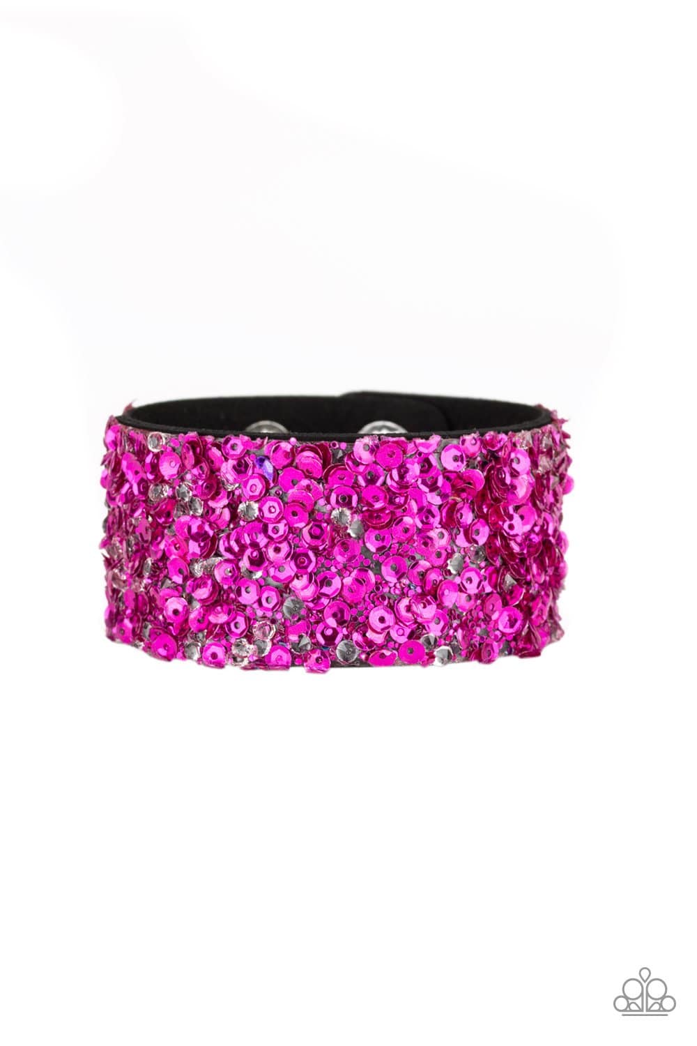 Starry Sequins - Pink Rhinestone Bracelet - Paparazzi Accessories - GlaMarous Titi Jewels