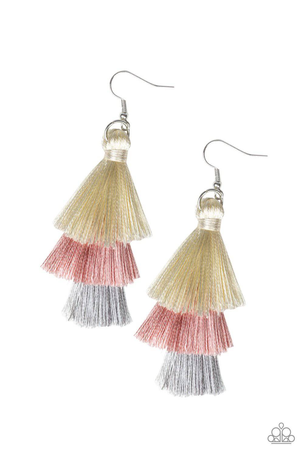 Hold On To Your Tassel! Pink Earrings Paparazzi Accessories - GlaMarous Titi Jewels