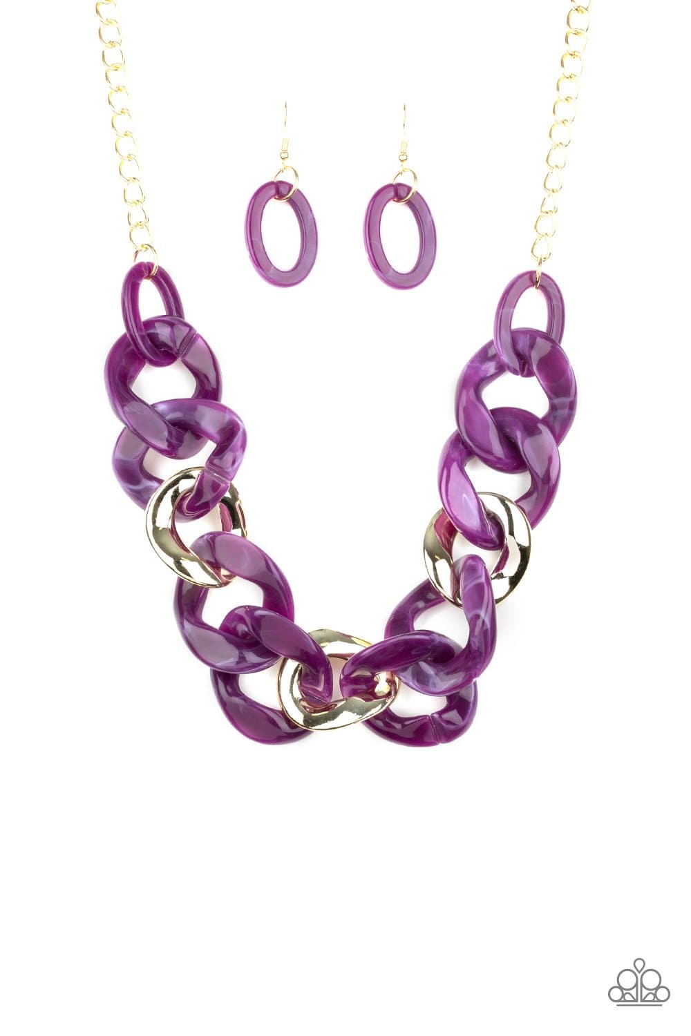 I Have A HAUTE Date - Purple Acrylic Necklace - Paparazzi Accessories - GlaMarous Titi Jewels
