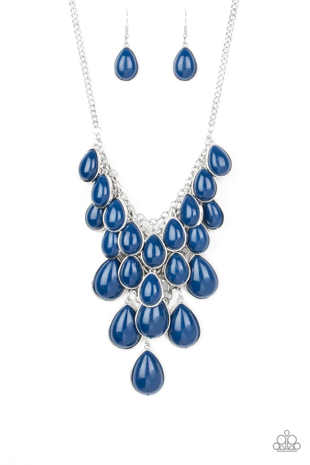 Shop Til You TEARDROP - Evening Blue Necklace - Paparazzi Accessories - GlaMarous Titi Jewels