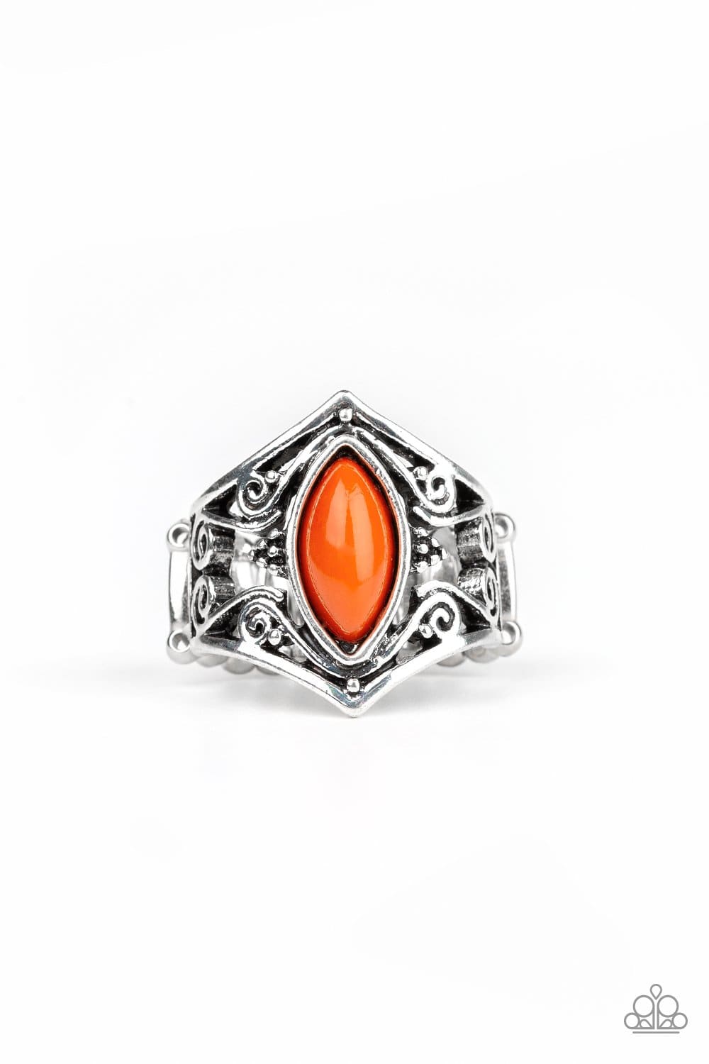 Roamin Rogue - Orange Bead Ring - Paparazzi Accessories - GlaMarous Titi Jewels